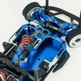 KingNexx CNC Aluminum Battery Mount (BLUE) - Team Associated RC28