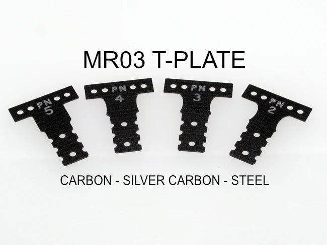 MINI-Z MR03 MM T-PLATE (#3 #4) ( Black Fiberglass) [PN RACING]