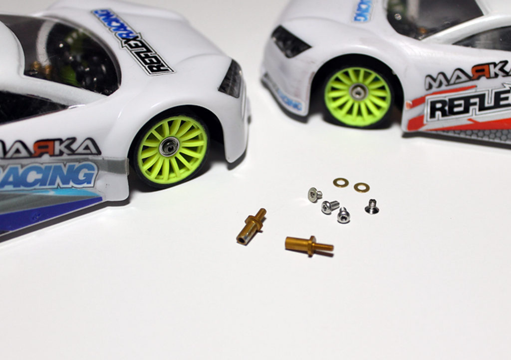 RX516V2 Reflex Racing Titanium Reverse Thread Adjustable Front Axles