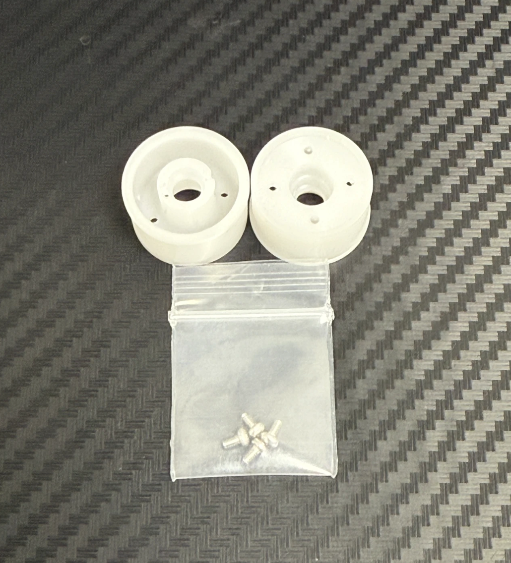 MWX F1 wheels 11X19 WHITE machined Delrin (MWF1-19W)