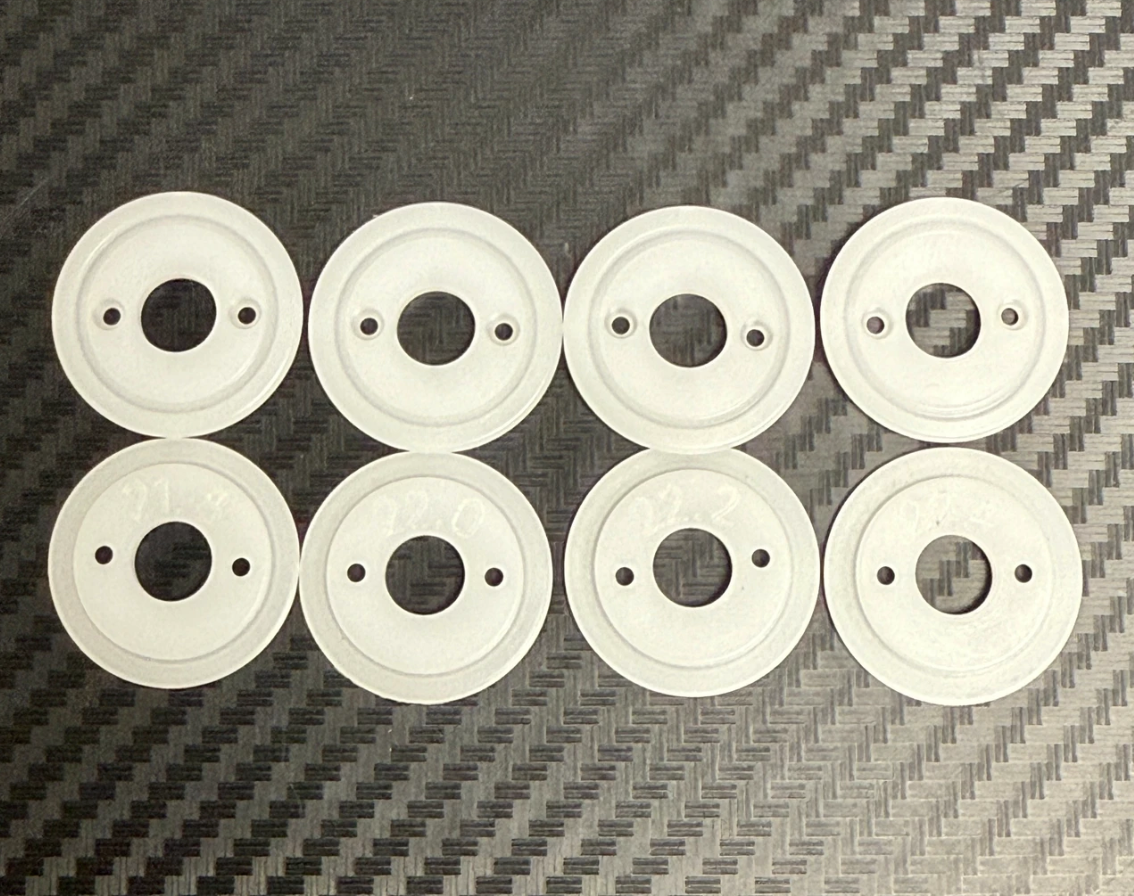 MWX F1 wheel DISC 19 WHITE machined Delrin (MWF1-19DW)