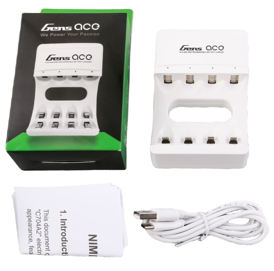 Gens ace AA & AAA Nimh Rechargeable Battery Charger