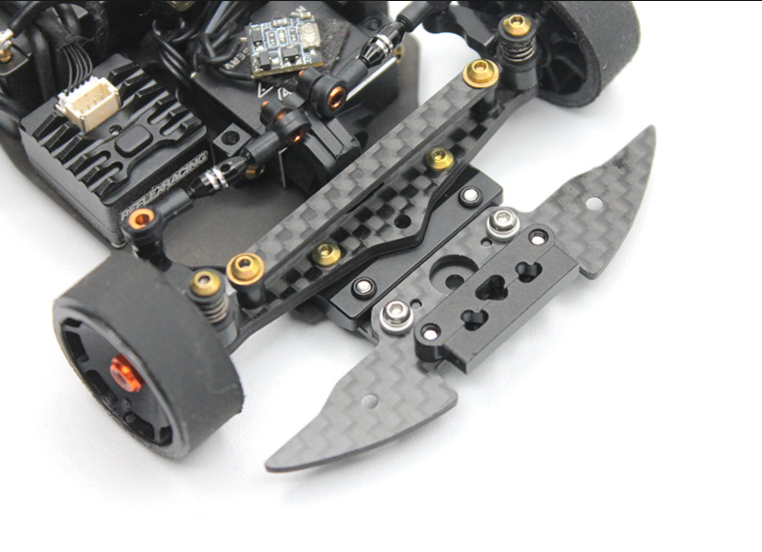 RX566 Reflex Racing MF-1 Carbon Fiber Bumper and Aluminum Clip Set